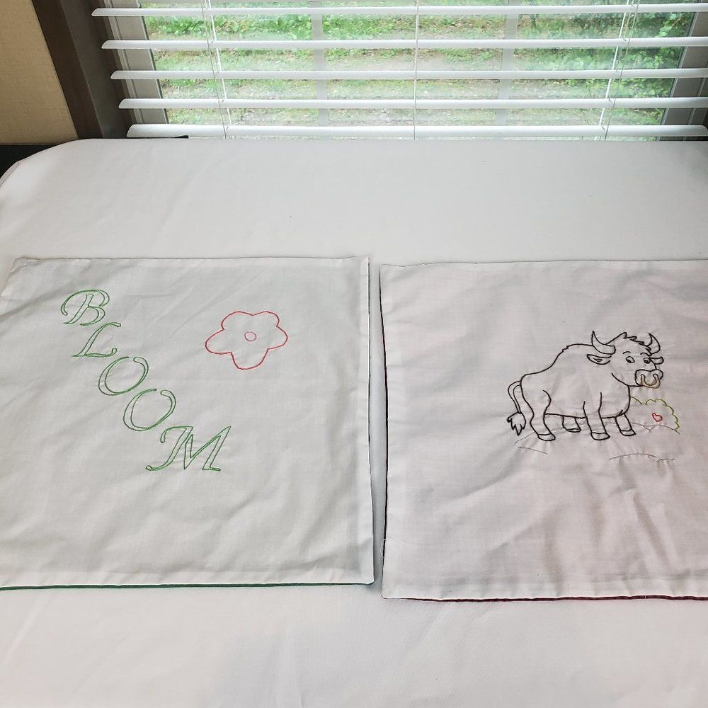 Cottagecore Embroidered Square Throw Pillow Craft Bull Farmhouse For Stuffing